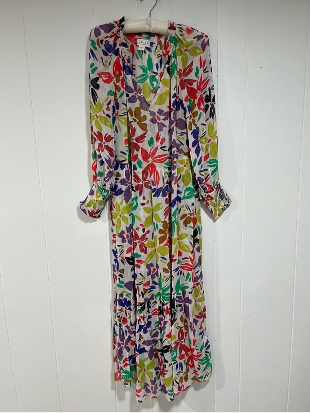 Anthropologie Velvet by Graham & Spencer Serena Floral Maxi Dress Small Boho - Picture 2 of 10